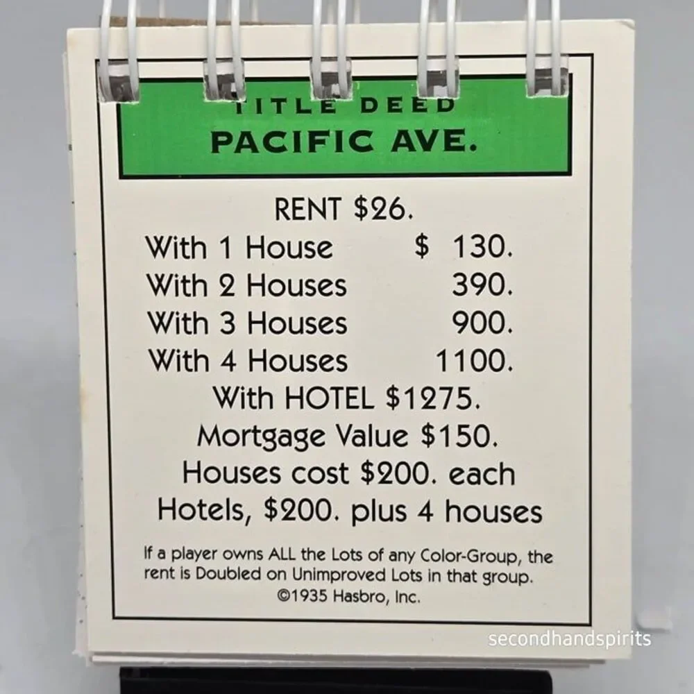 Hand-Assembled Monopoly-Themed Mini Journal - Pacific Ave